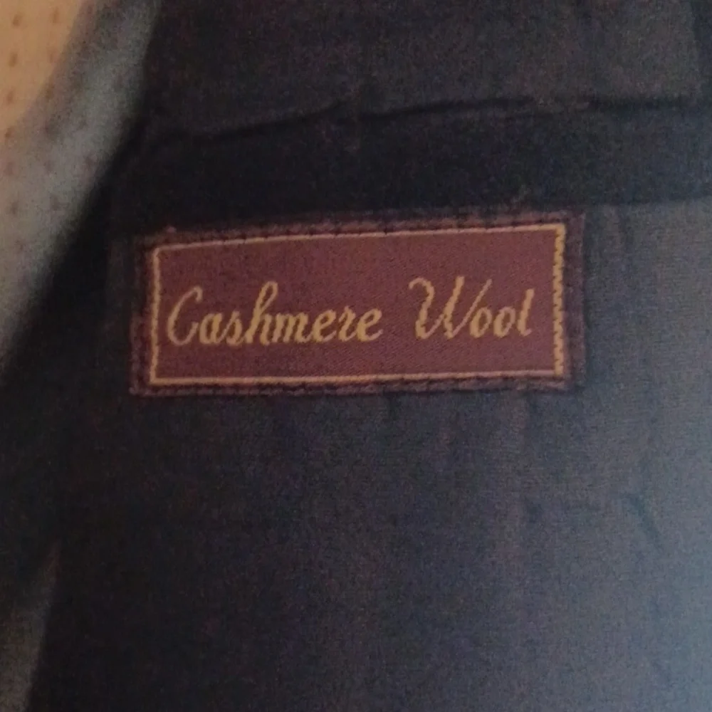 Custom Navy Double-Breasted Cashmere Blazer w/ Gold Buttons - Picture 12 of 12